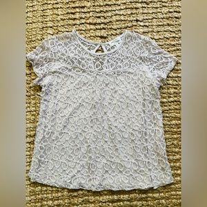 Xl beautiful tan taupe  light brown lace top